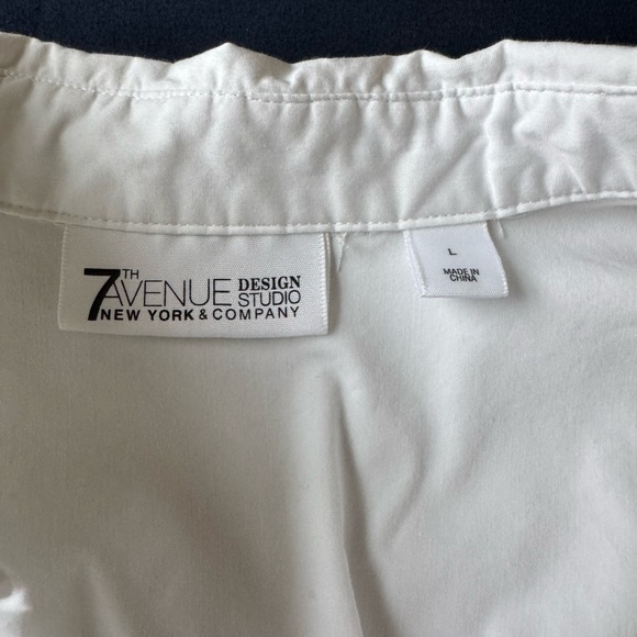 Classic Cream Button Down Shirt for Women - Picture 4 of 8